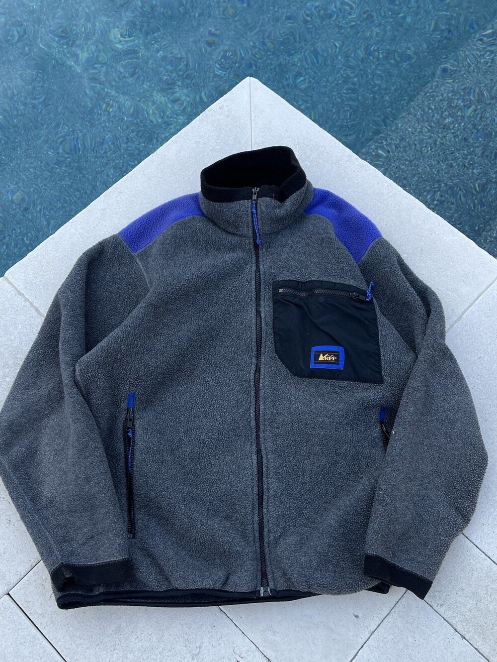 Vintage REI Polartec Fleece Jacket Mens Large Full Zip Made USA 90s Outdoors